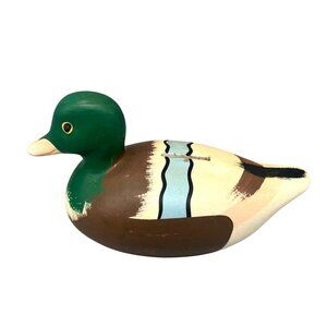 Vintage Price Products Mallard Duck Coin Bank Figurine Cabin Decor Hunting Birds